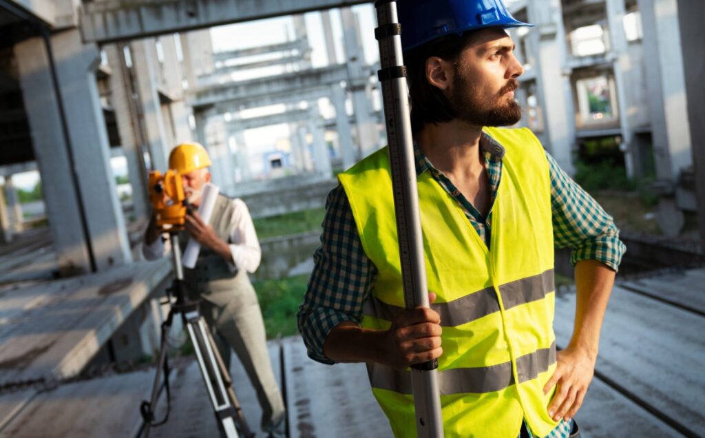 team of construction engineers architects working